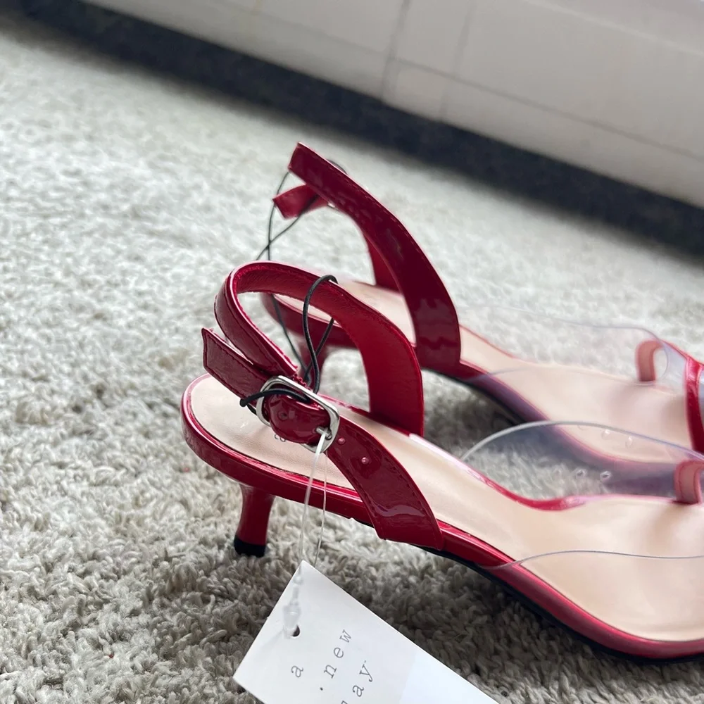 A New Day Red Heart Pointed Heels - Picture 3 of 4